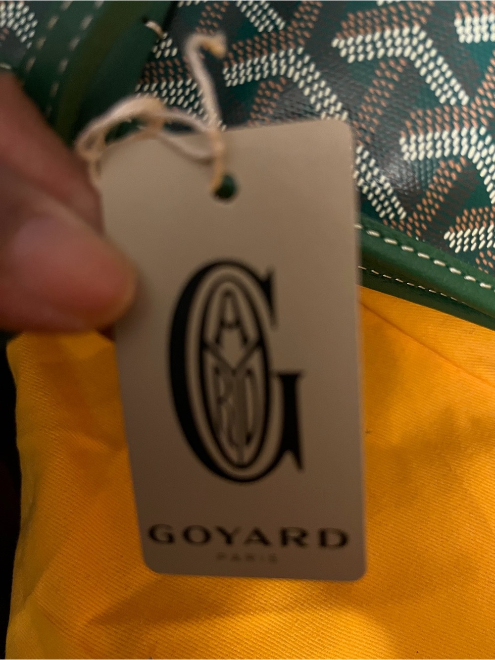 Goyard Green Saint Louis PM Large Tote with Signature Chevron - Picture 13 of 13